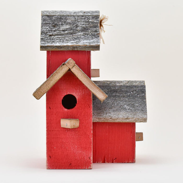 Foothills Wood Factory Reclaimed Wood Red Birdhouse Condo profile