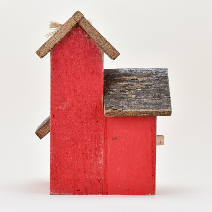 Foothills Wood Factory Reclaimed Wood Red Birdhouse Condo back