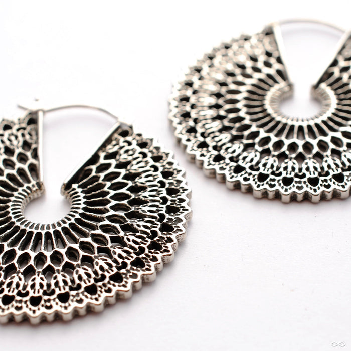 Forte Earrings from Maya Jewelry in White Brass