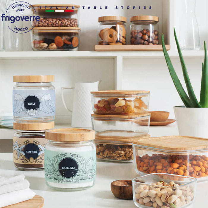 Frigoverre Bamboo 15x15 cm Contenitore Per Alimenti Quadra