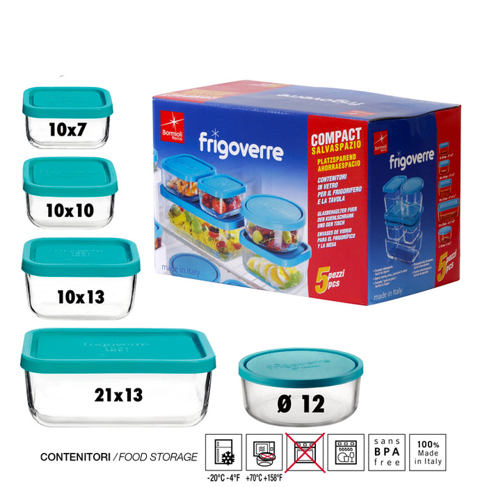 Frigoverre Classic Salvaspazio Set 5 Pz Contenitori Per Alimenti