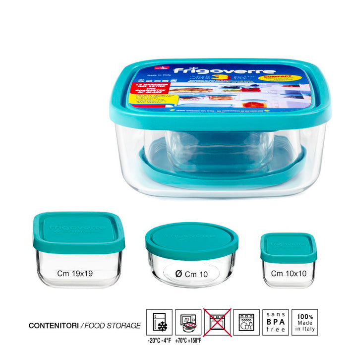 Frigoverre Classic Set 3 Pz Contenitori Per Alimenti