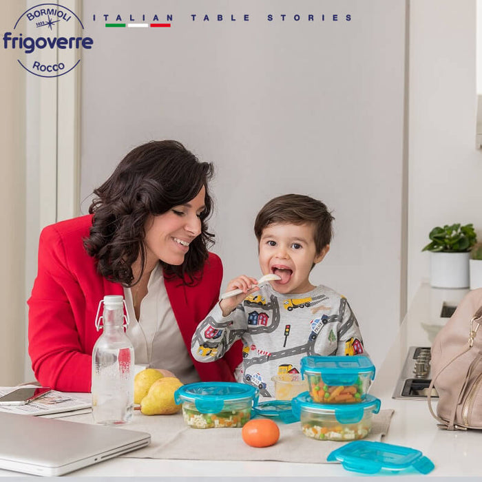 Frigoverre Evolution Set Baby 3 pz 12x12 cm Azzurro