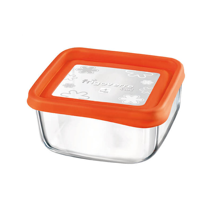 Frigoverre Fun 15x15 cm Contenitore Per Alimenti Quadra Arancione