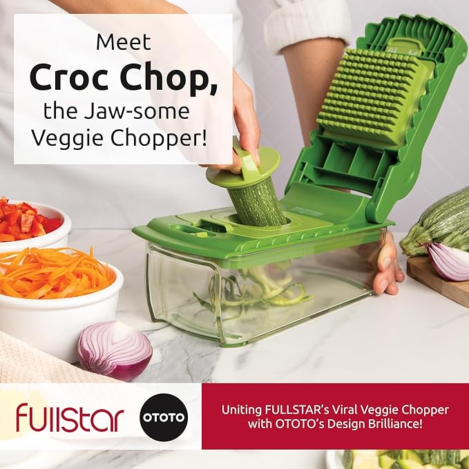 Fullstar X OTOTO Croc Chop - Vegetable Chopper & Spiralizer