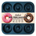 FUNLAVIE Large Silicone Donut Pan for Baking,9 Cavity Non-Stick Food Molds
