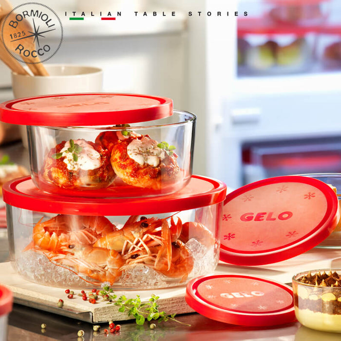 Gelo Set 3 pz Contenitore Per Alimenti Rosso