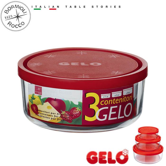 Gelo Set 3 pz Contenitore Per Alimenti Rosso