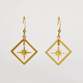 Geometric Diamond Frame Earrings