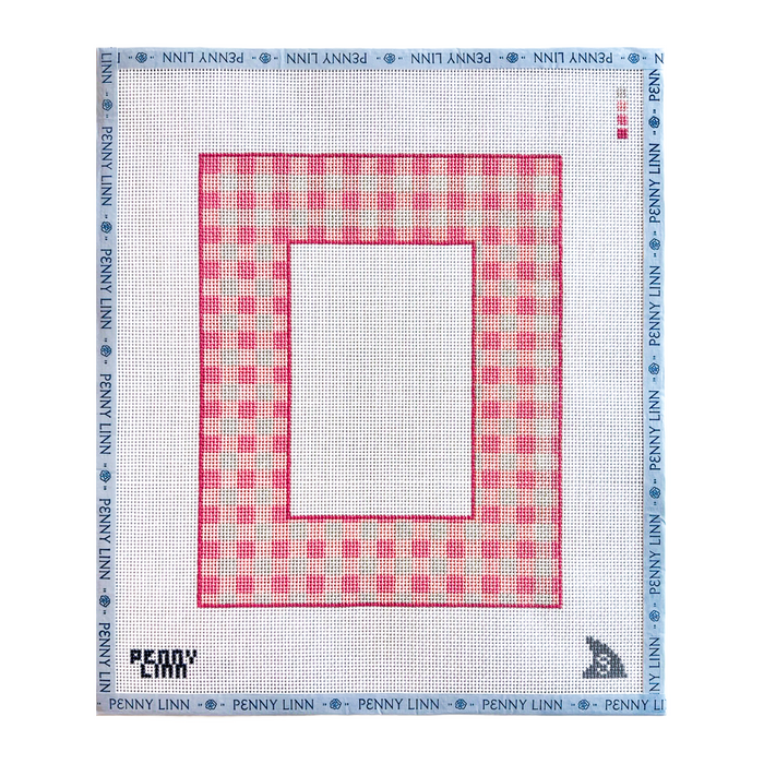Gingham Bow Frame - Pink