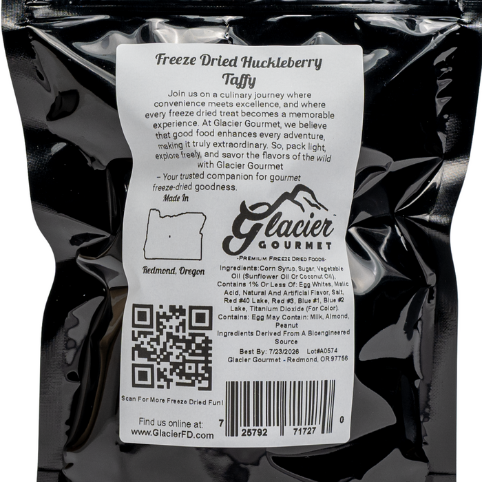 Glacier Gourmet Freeze Dried Huckleberry Taffy 2oz