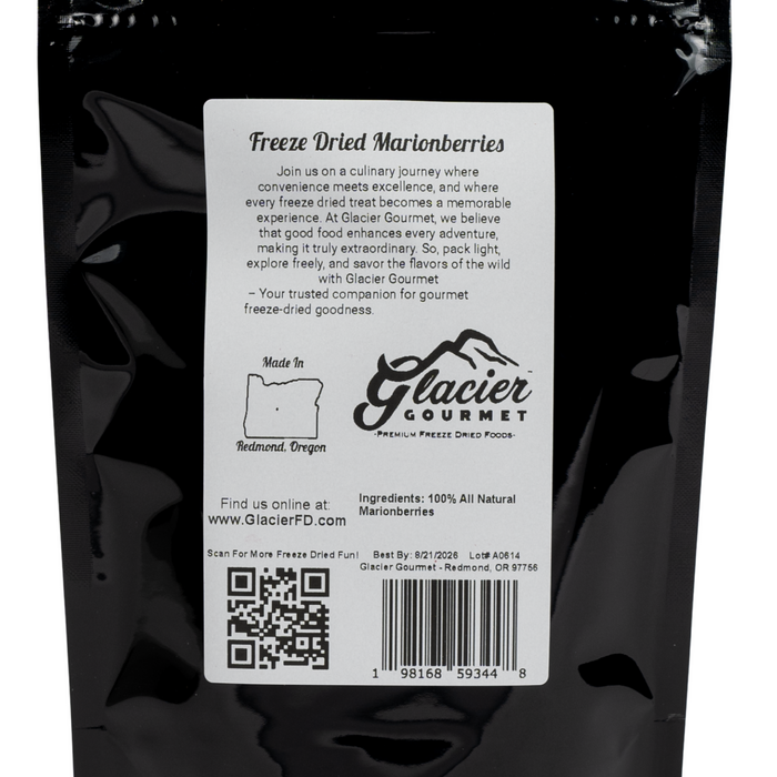 Glacier Gourmet Freeze Dried Marionberries 1.5oz