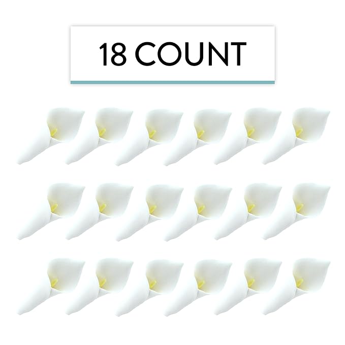 Global Sugar Art 18-Count Medium Calla Lily, Unwired, 2.5-inch