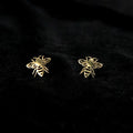 Gold Bee Stud Earrings