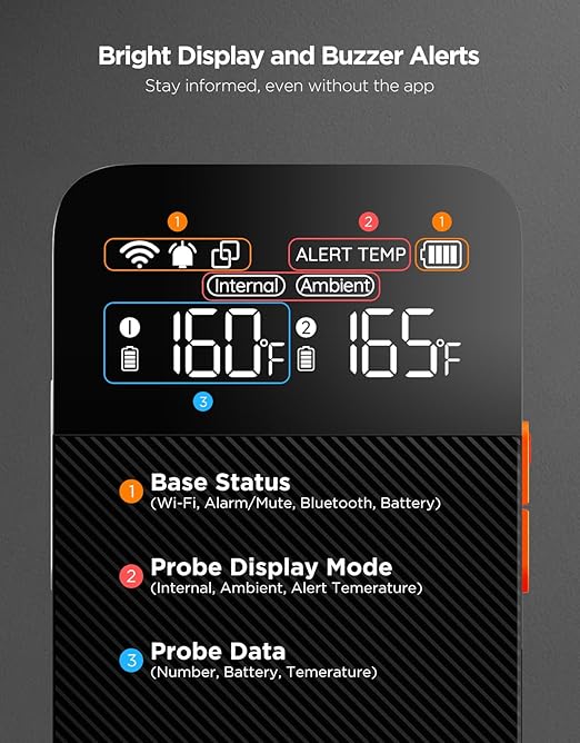 GoveeLife Smart Wireless Meat Thermometer Digital 2 Probes with App Alarm