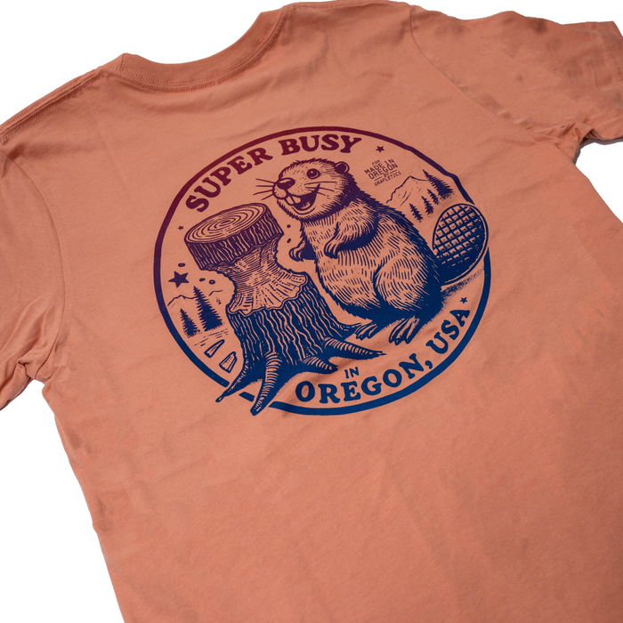 Graflectics Super Busy Beaver in Oregon T-Shirt