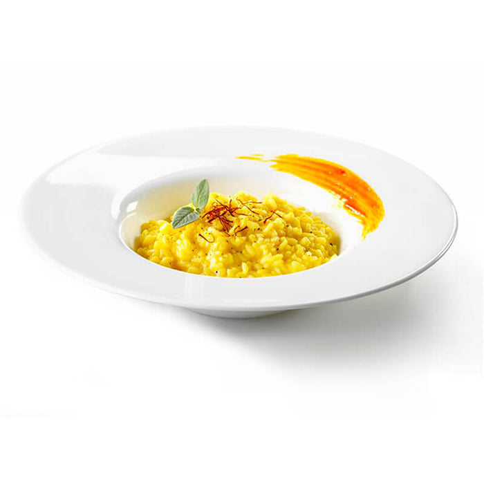 Grangusto Ronda Piatto Risotto 27 Cm Set 6 Pz In Vetro Opale Bianco