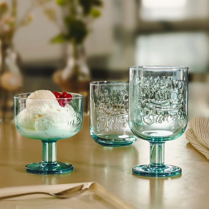 Graphica Federal Green Bicchiere Acqua 39,5 cl Set 6 Pz in Vetro Colorato Verde