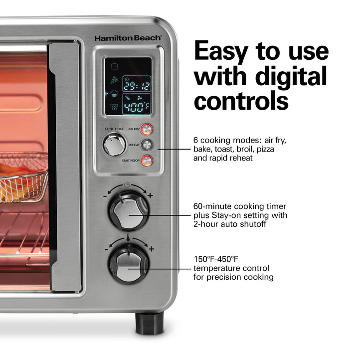 Hamilton Beach 6-in-1 XL Digital Air Fryer Toaster Oven Combo