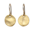 Hammered Gold Viv Round Earrings