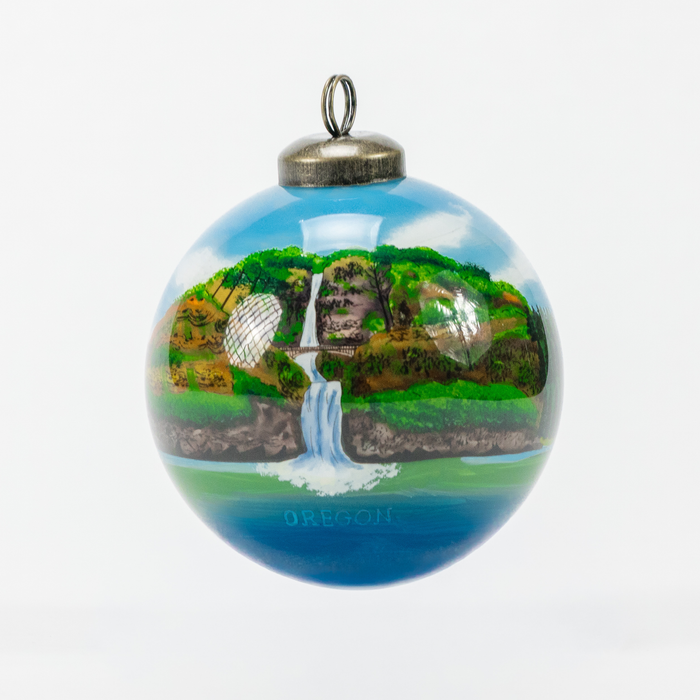 Hand-Painted Oregon Glass Ornament