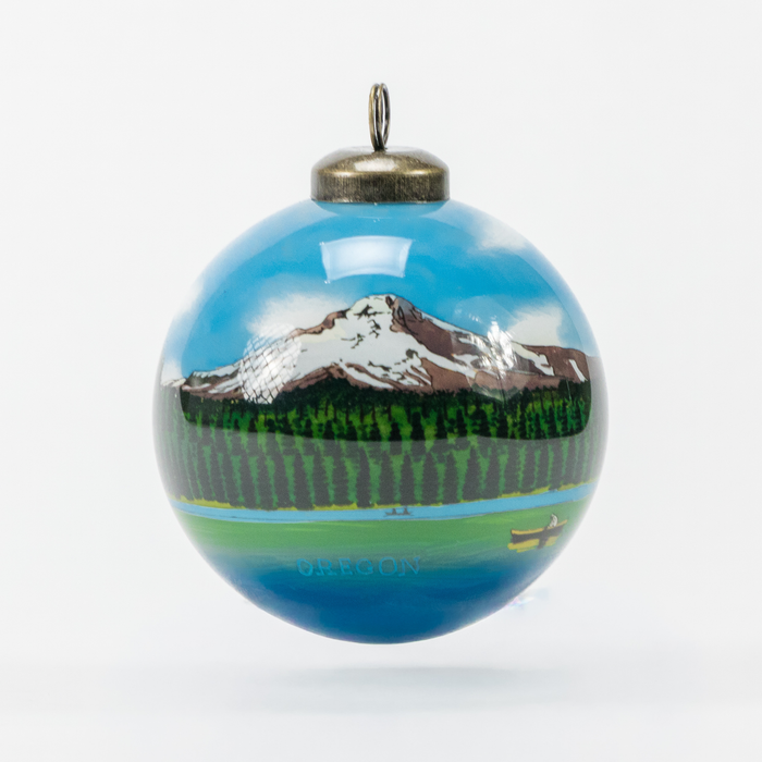 Hand-Painted Oregon Glass Ornament