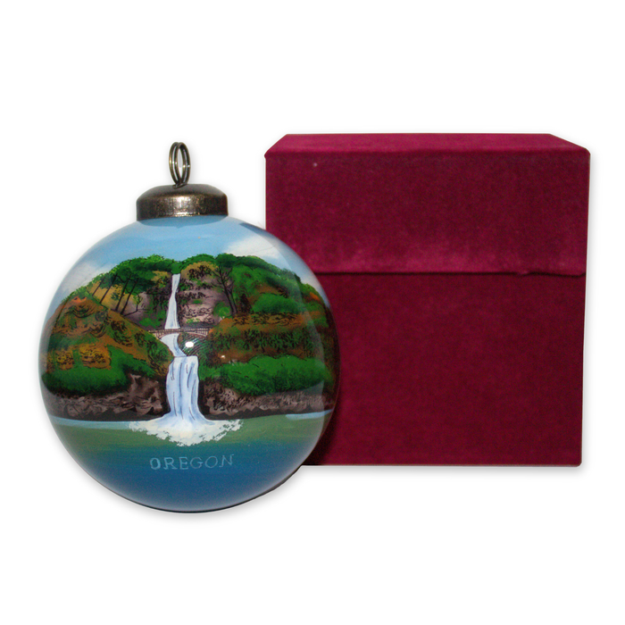 Hand-Painted Oregon Glass Ornament