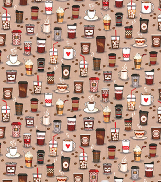 Table Runners & Placemats - Coffee On Tan Cotton