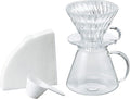 Hario "Simply Hario" V60 Glass Pour Over Coffee Set, Size 02