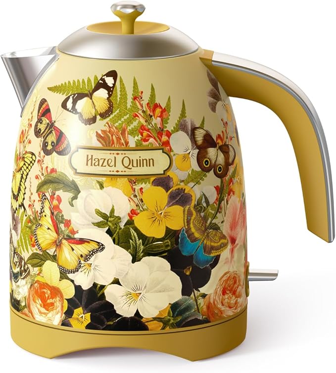 Hazel Quinn X Eduardo Recife Electric Water Kettle 1.7 Liters(57oz), Floral