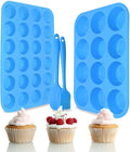 Helpcook Silicone Muffin Pan Cupcake Set,Non-Stick 12 Cups and Mini 24 Cups