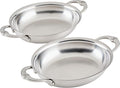 Hestan Provisions Oval Roasting Pan and Au Gratin Baking Dish, Clad Stainless Steel - Oven Safe 600F, Kitchen to Table Presentation, Dishwasher Safe