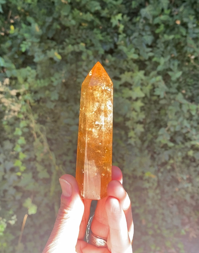 Honey Calcite Point