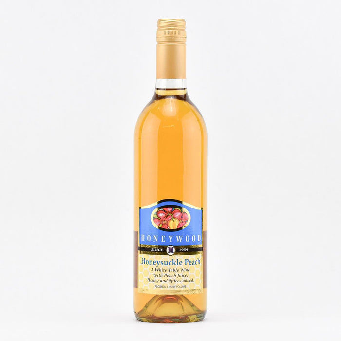 Honeywood Honeysuckle Peach Wine front of bottle