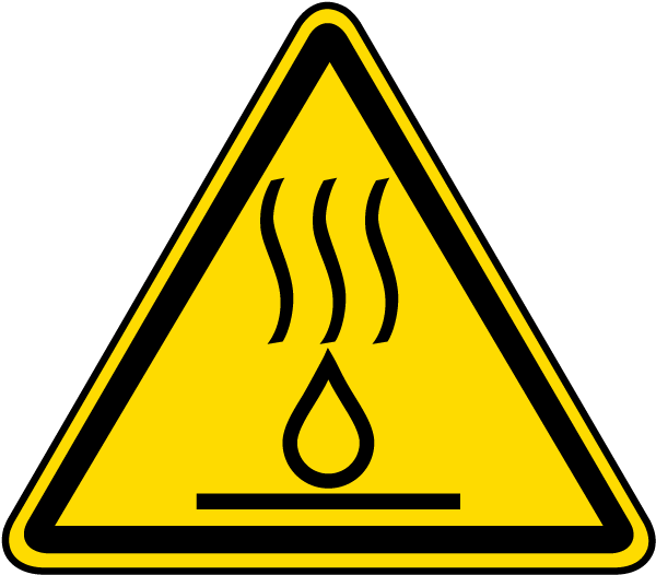 Hot Liquids Hazard _ ISO Label
