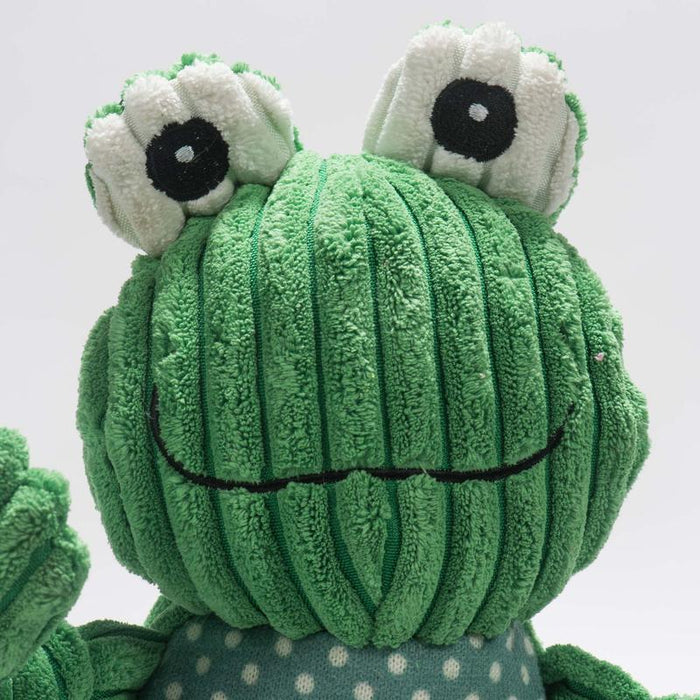 HuggleHounds Knottie Fergie Frog Large Dog Toy