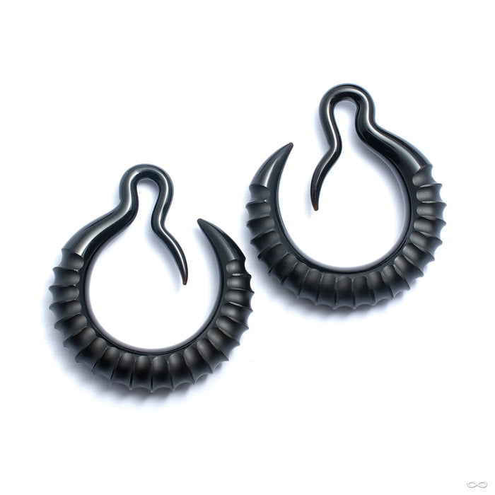 Ibex Hoops from Gorilla Glass in black with medium groove