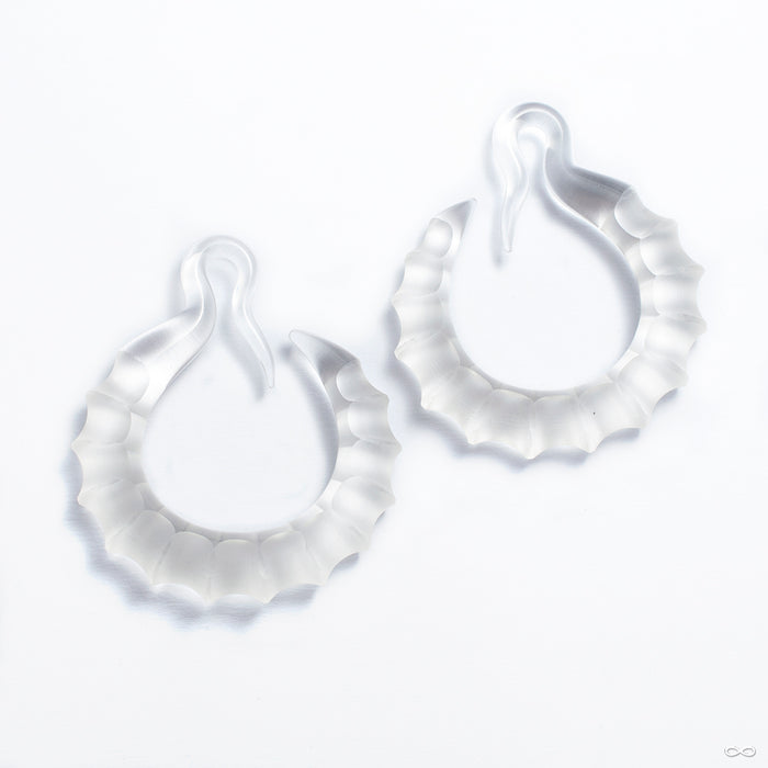 Ibex Hoops from Gorilla Glass in clear with wide groove