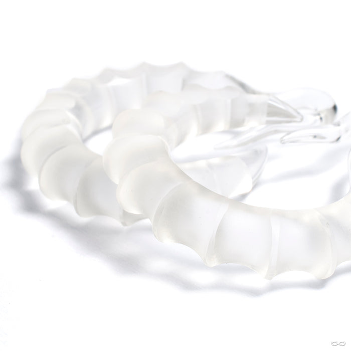 Ibex Hoops from Gorilla Glass in clear with wide groove