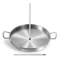 IDAKOS Food-grade 304 Stainless Steel Vertical Skewer Stand with Drip Pan, Anti-Tilt Spit Rack for BBQ Oven Al Pastor Shawarma Kebab