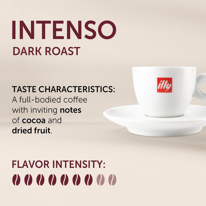 illy Ground Espresso Coffee, Intenso Dark Roast, 4.4 oz