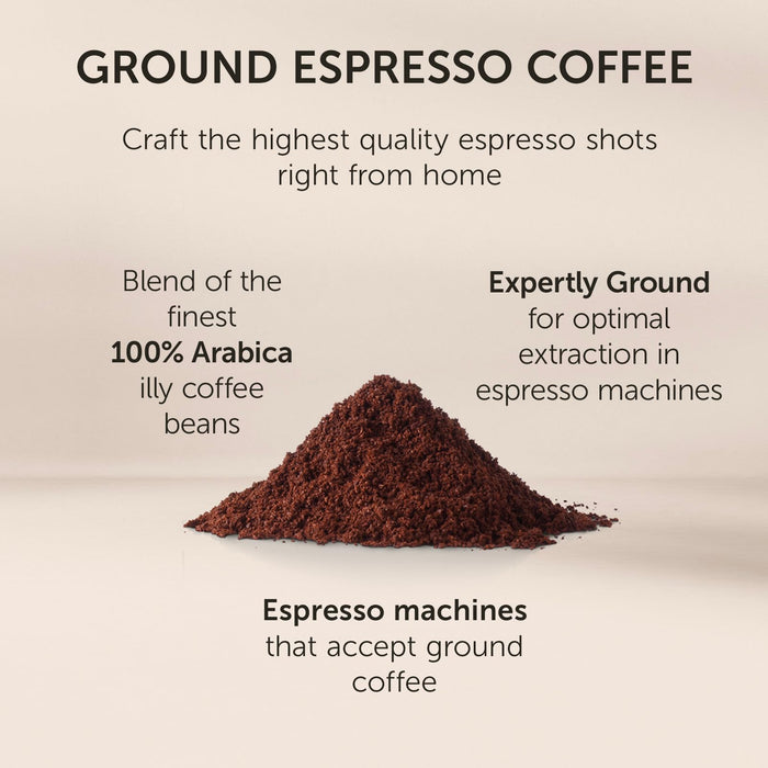 illy Ground Espresso Coffee, Intenso Dark Roast, 4.4 oz