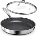 imarku 12" Non Stick Frying Pan with Lid, 5.5-Quart Deep Skillet