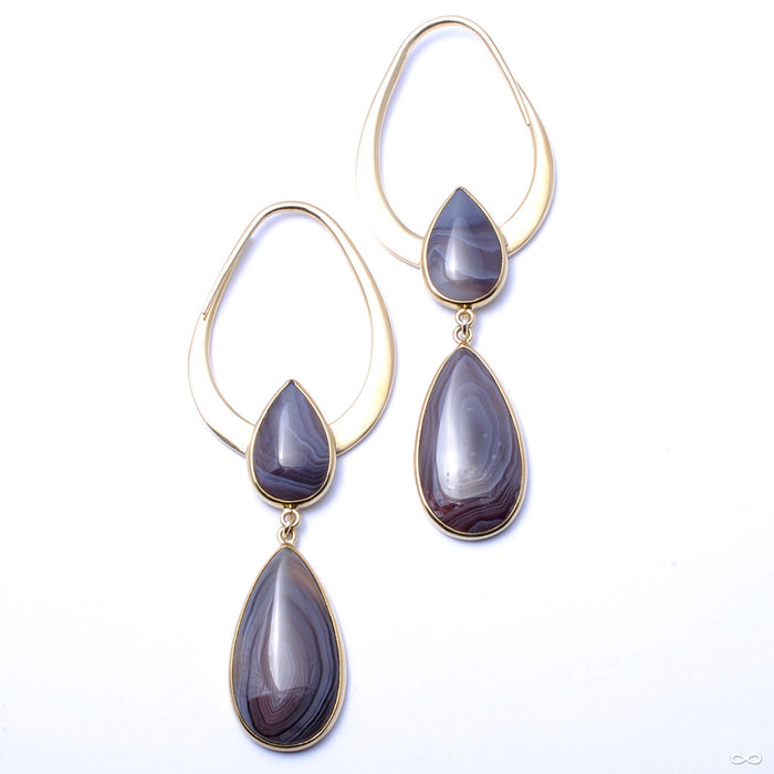 India with Stone Cabochon from Diablo Organics with Botswana Agate