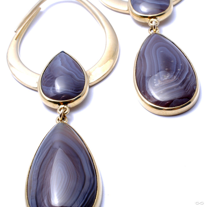 India with Stone Cabochon from Diablo Organics with Botswana Agate