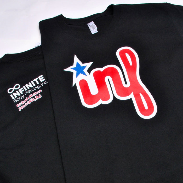 "Inf" Infinite Body Piercing Black T-Shirt
