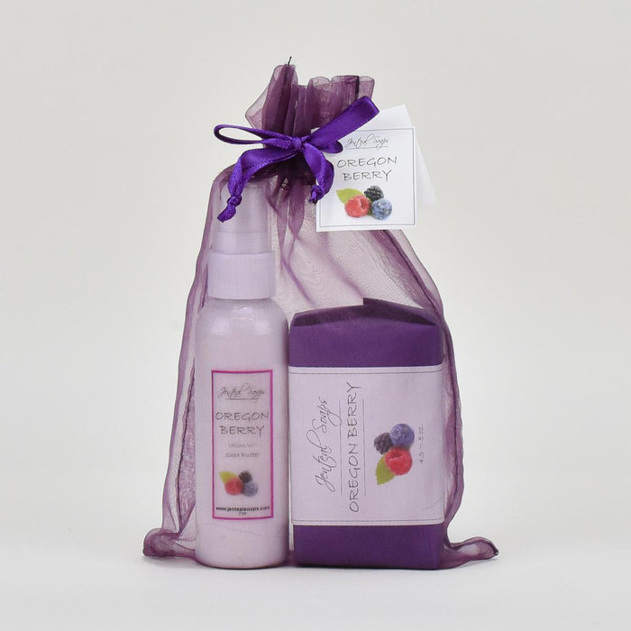 Jenteal Soaps Oregon Berry Gift Bag in bag