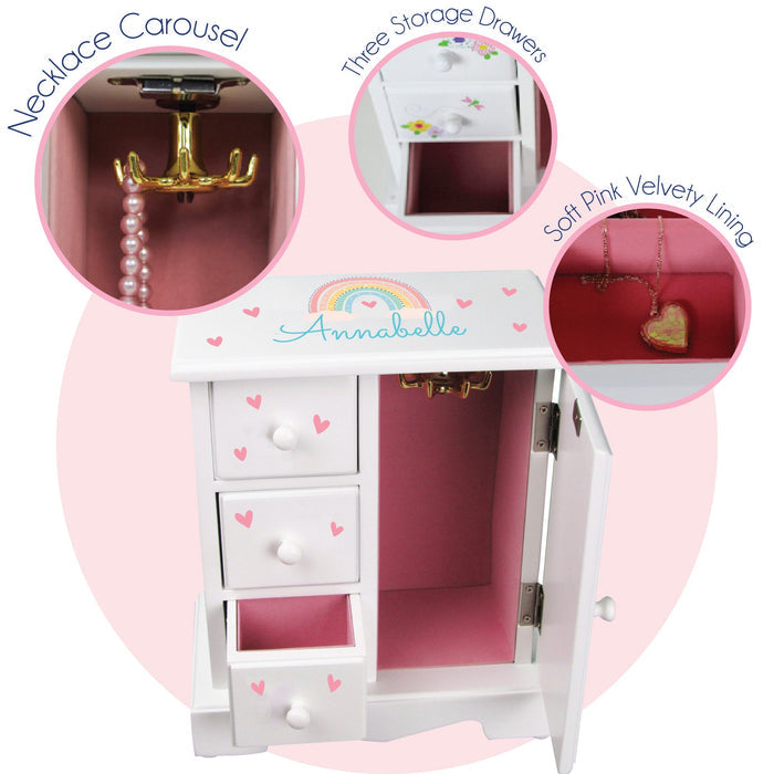 Jewelry Armoire - Lavender Butterflies - MyBambino.com