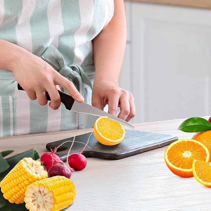 Jocqndia 2PCS Curved Paring Knife - Ultra-Sharp Stainless Steel Peeling Knife with Concave Blade for Fruit & Vegetable - Professional Kitchen Knives Chef Knife for Precision Garnishing & Slicing