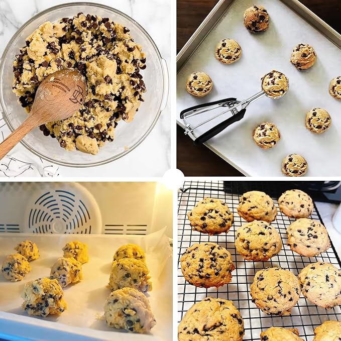 JUNADAEL J Cookie Scoop Set, Cookie Scoops for Baking Set of 3, #20/#40/#60